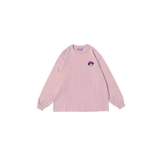Shroomz Logo Warp embroid sweatshirts (PINK)