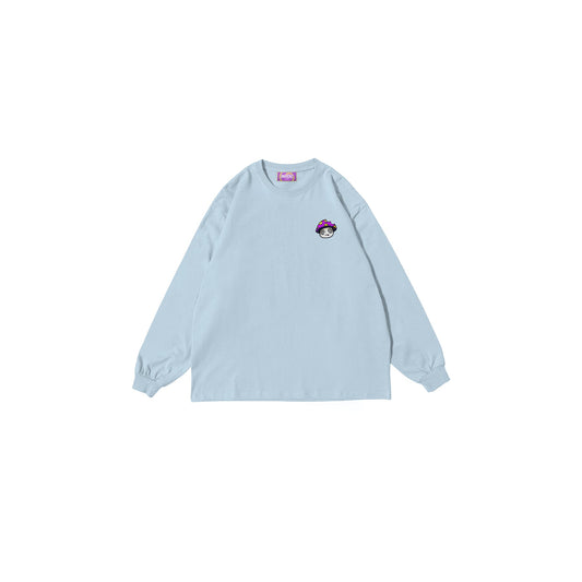 Shroomz Logo Warp embroid sweatshirts (BLUE)