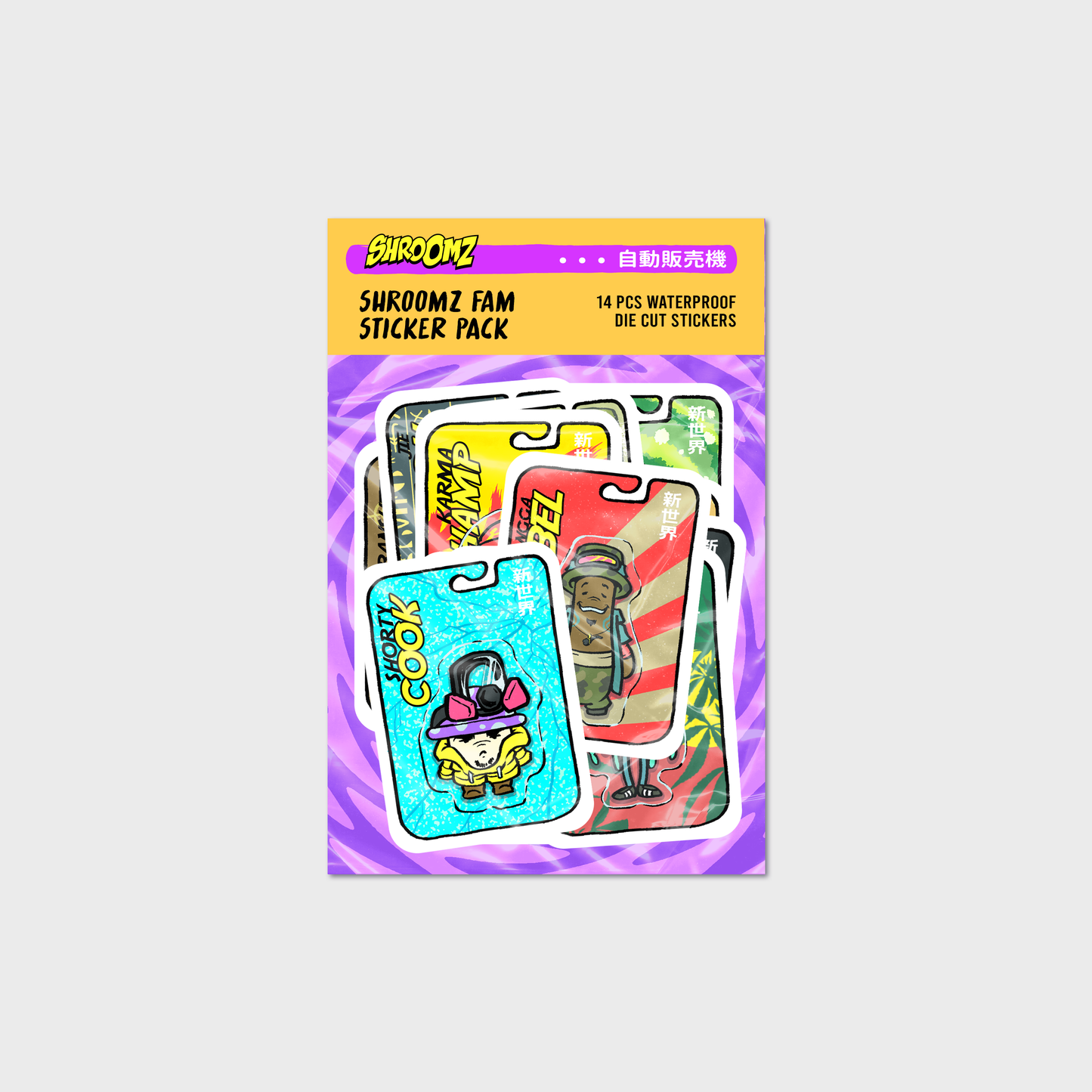 Shroomz Fam Action figure Sticker Pack