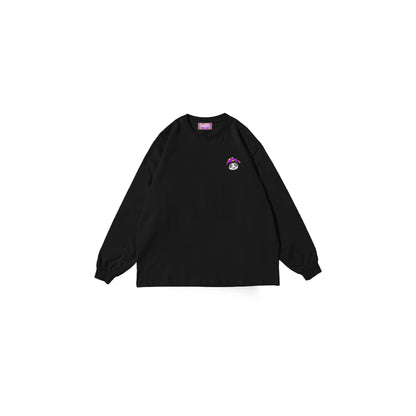 Shroomz Logo Warp embroid sweatshirts (BLACK)