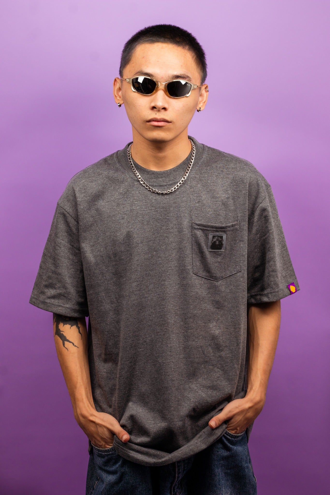 Shroomz Pocket Tees Collection (Acid Black)