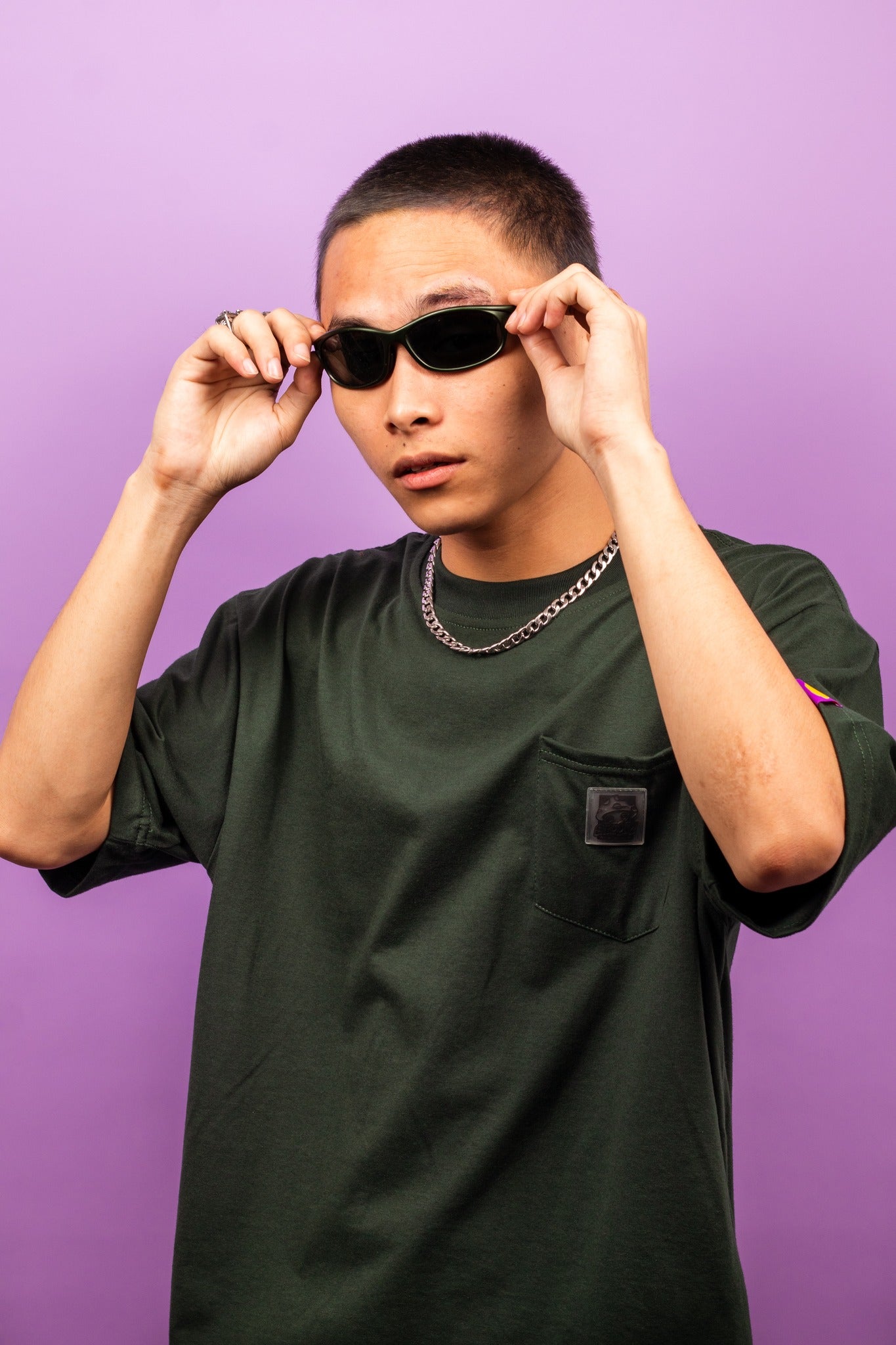 Shroomz Pocket Tees Collection (Bottle Green)