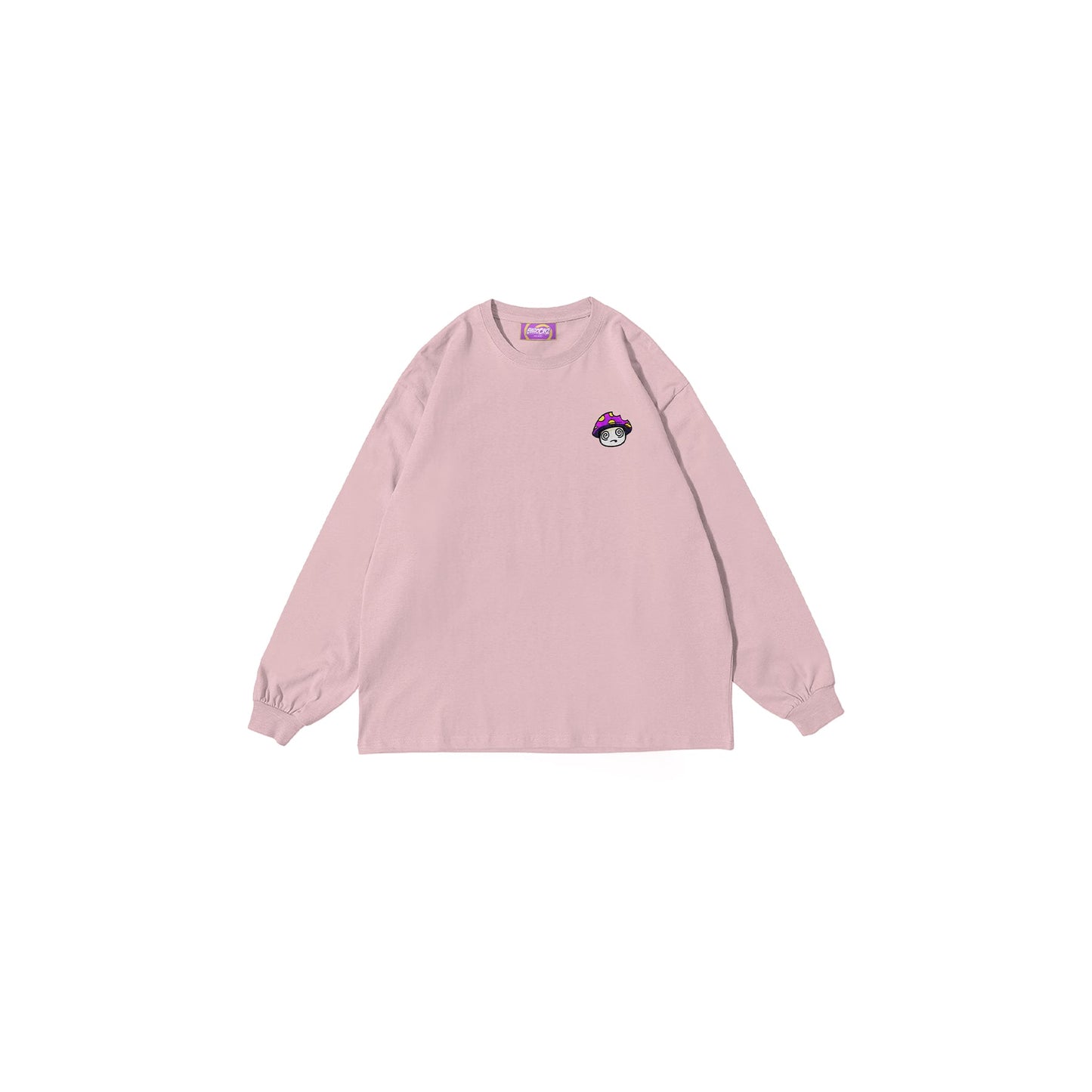 Shroomz Logo Warp embroid sweatshirts (PINK)