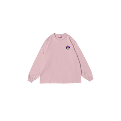 Shroomz Logo Warp embroid sweatshirts (PINK)