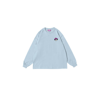 Shroomz Logo Warp embroid sweatshirts (BLUE)