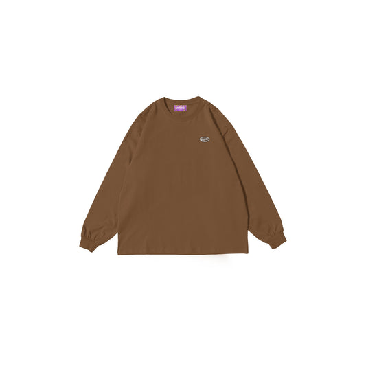 Shroomz Ellipse Rubber Patch Longsleeves (BROWN)
