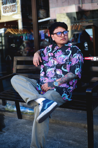 Shroomz Polo button down Champignon design