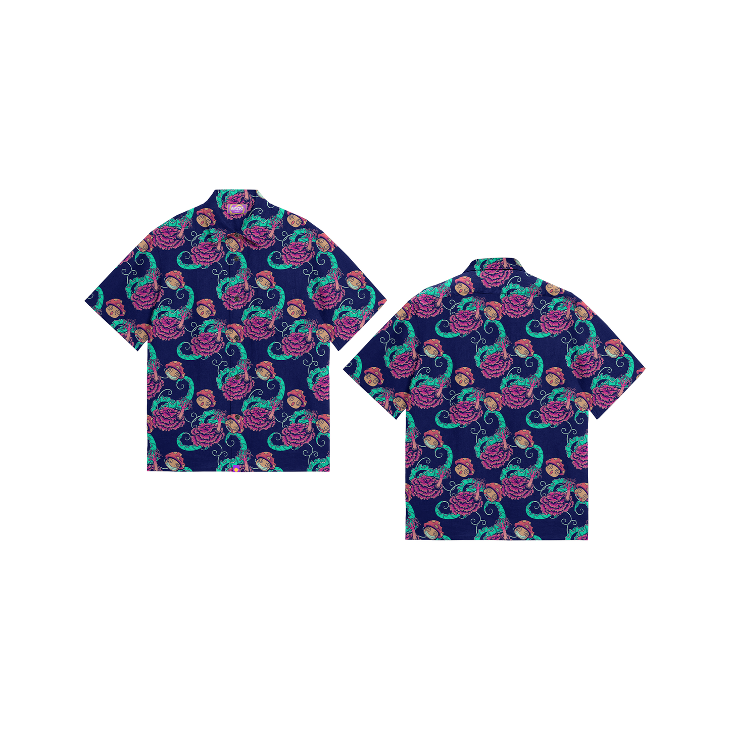 Shroomz Polo button down Champignon design