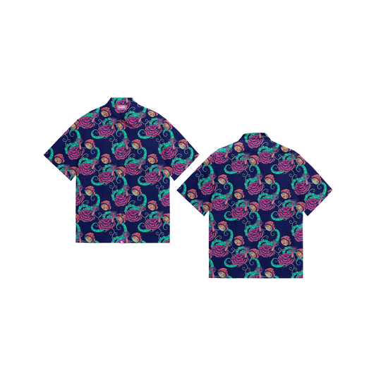 Shroomz Polo button down Champignon design