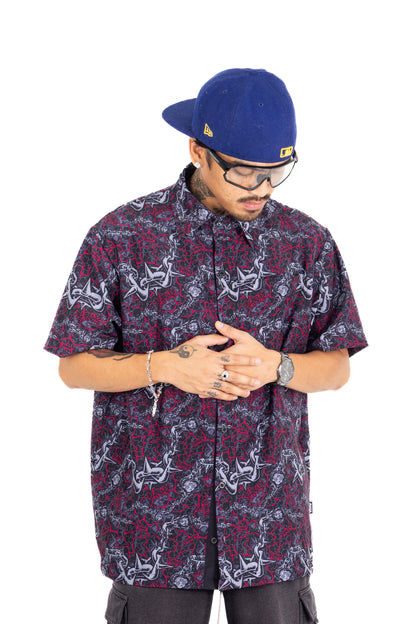 Shroomz Death Cap Polo Button down (BLOOD CHAIN)
