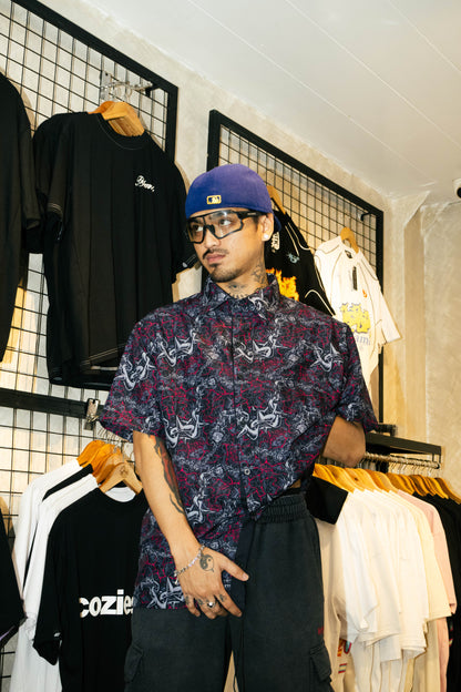 Shroomz Death Cap Polo Button down (BLOOD CHAIN)