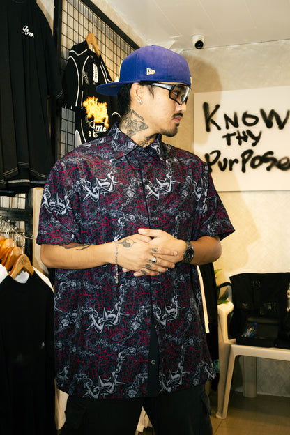 Shroomz Death Cap Polo Button down (BLOOD CHAIN)