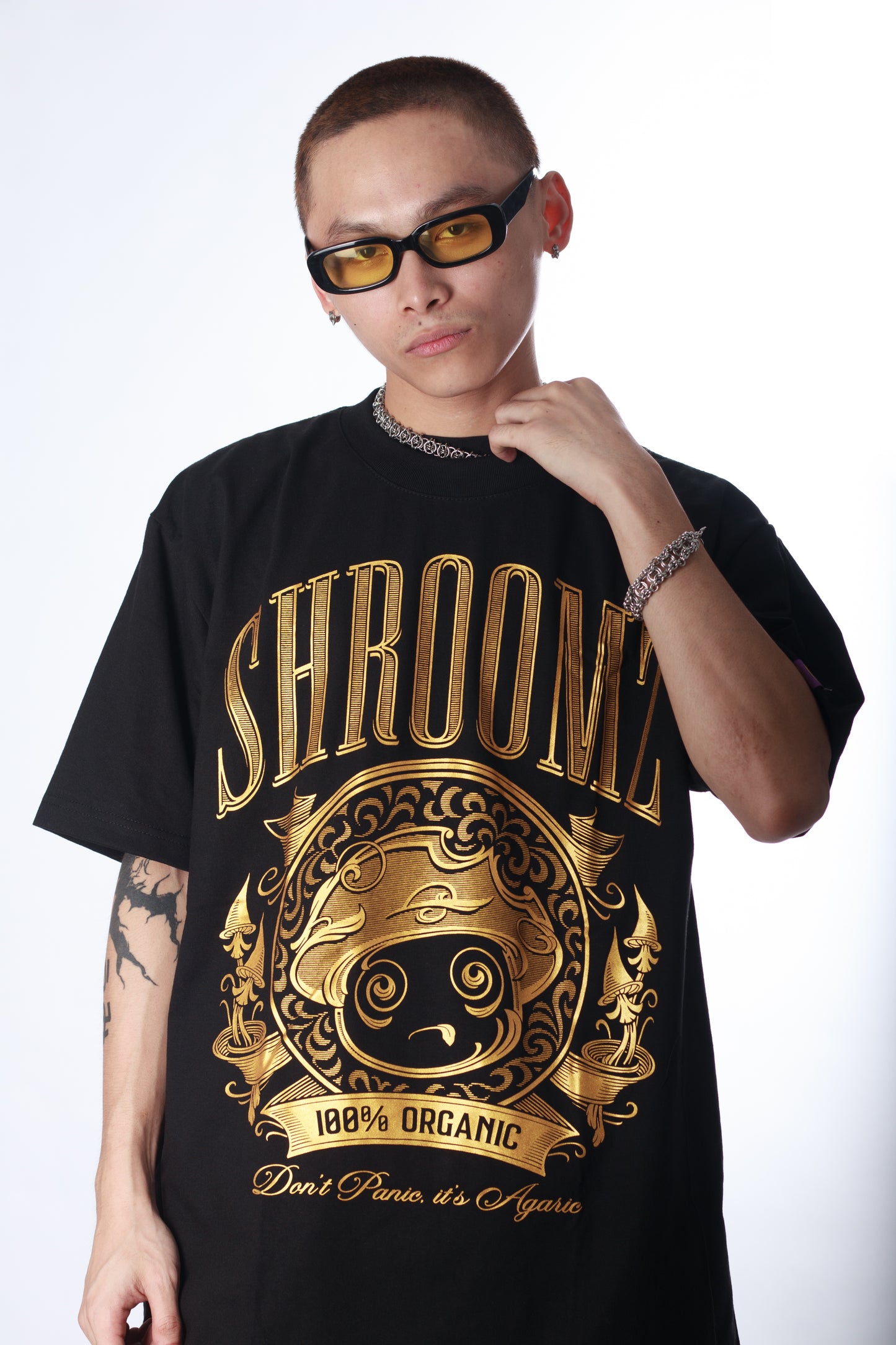 Shroomz Crest Logo design shirt
