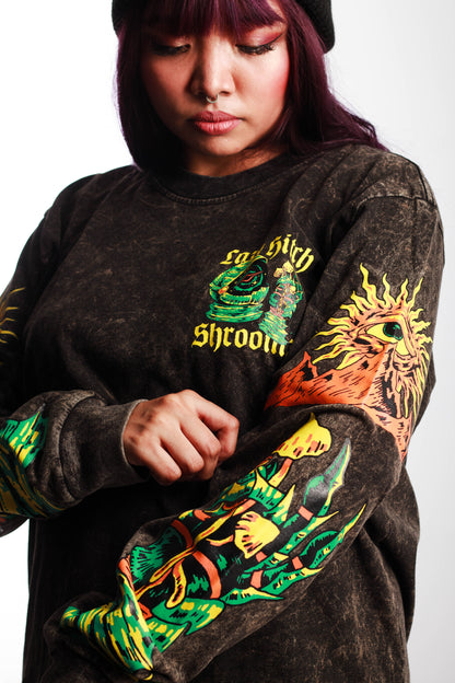 Shroomz x Lazyhitch Acidwash Longsleeves