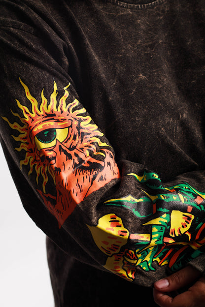 Shroomz x Lazyhitch Acidwash Longsleeves