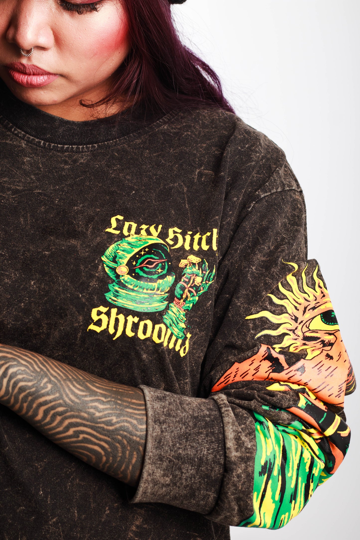 Shroomz x Lazyhitch Acidwash Longsleeves