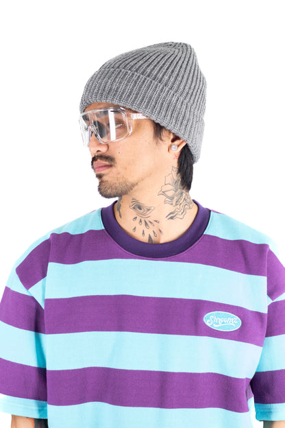 Shroomz Elipse Logo on Stripes (PURPLE)