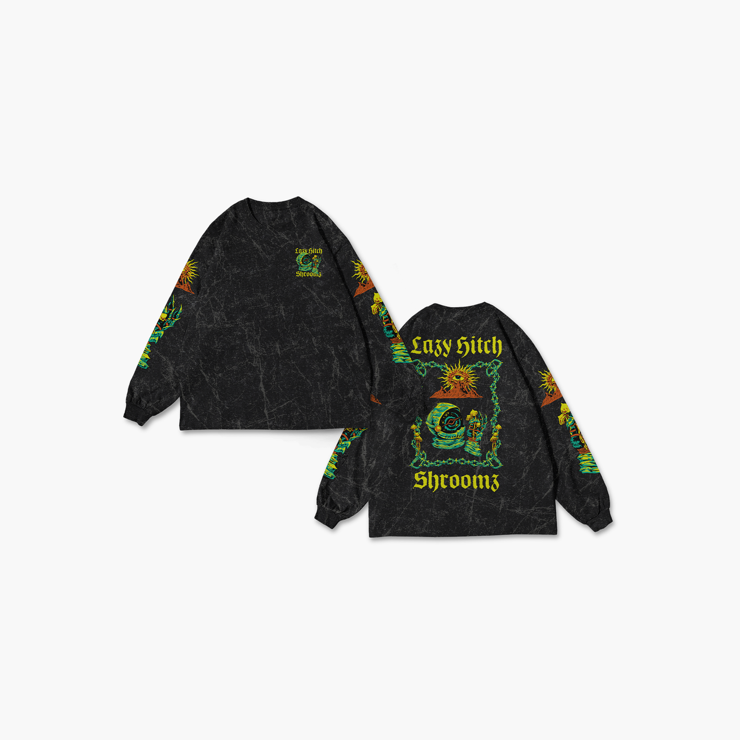 Shroomz x Lazyhitch Acidwash Longsleeves