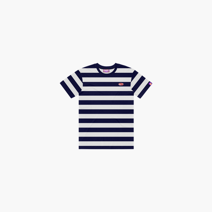 Shroomz Elipse Logo on Stripes (NAVY BLUE)