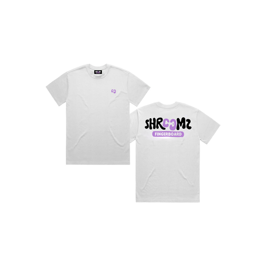 Shroomz Fingerboard Logo shirts design (WHITE)