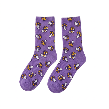 Shroomz Meadow Socks (PURPLE)