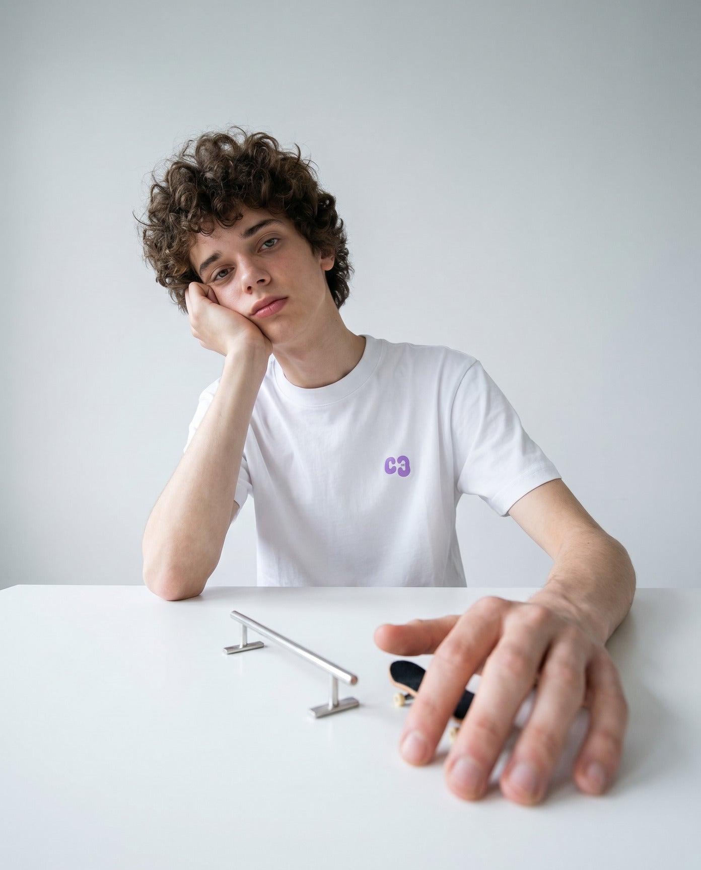 Shroomz Fingerboard Logo shirts design (WHITE)