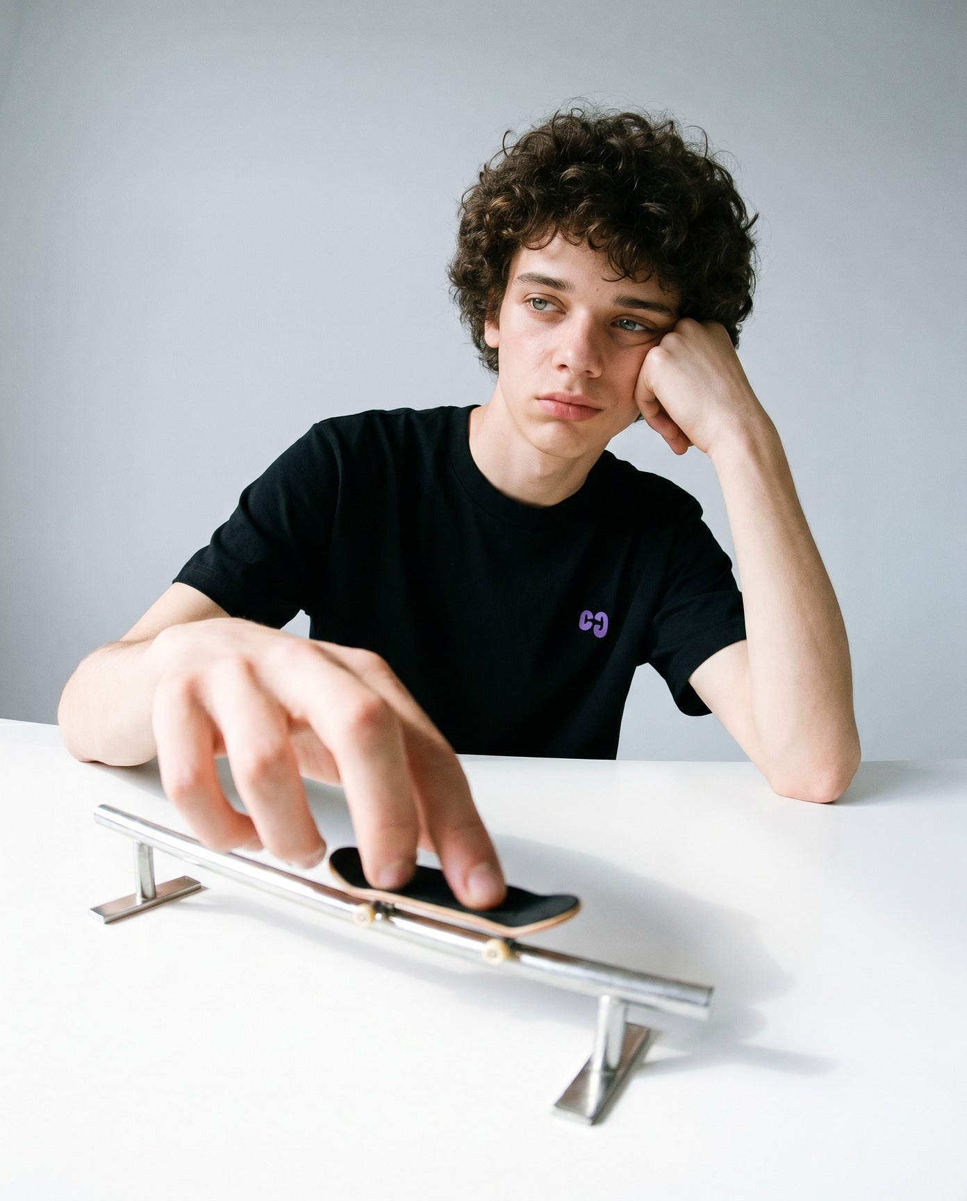 Shroomz Fingerboard Logo shirts design (BLACK)