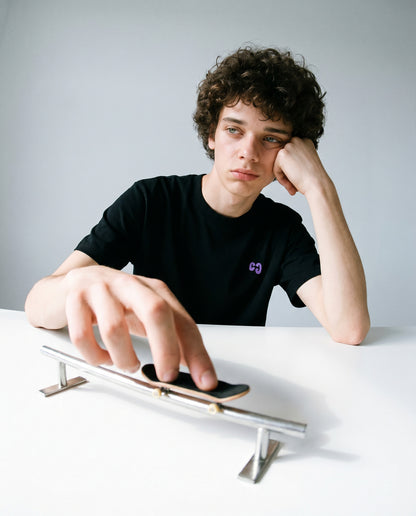 Shroomz Fingerboard Logo shirts design (BLACK)