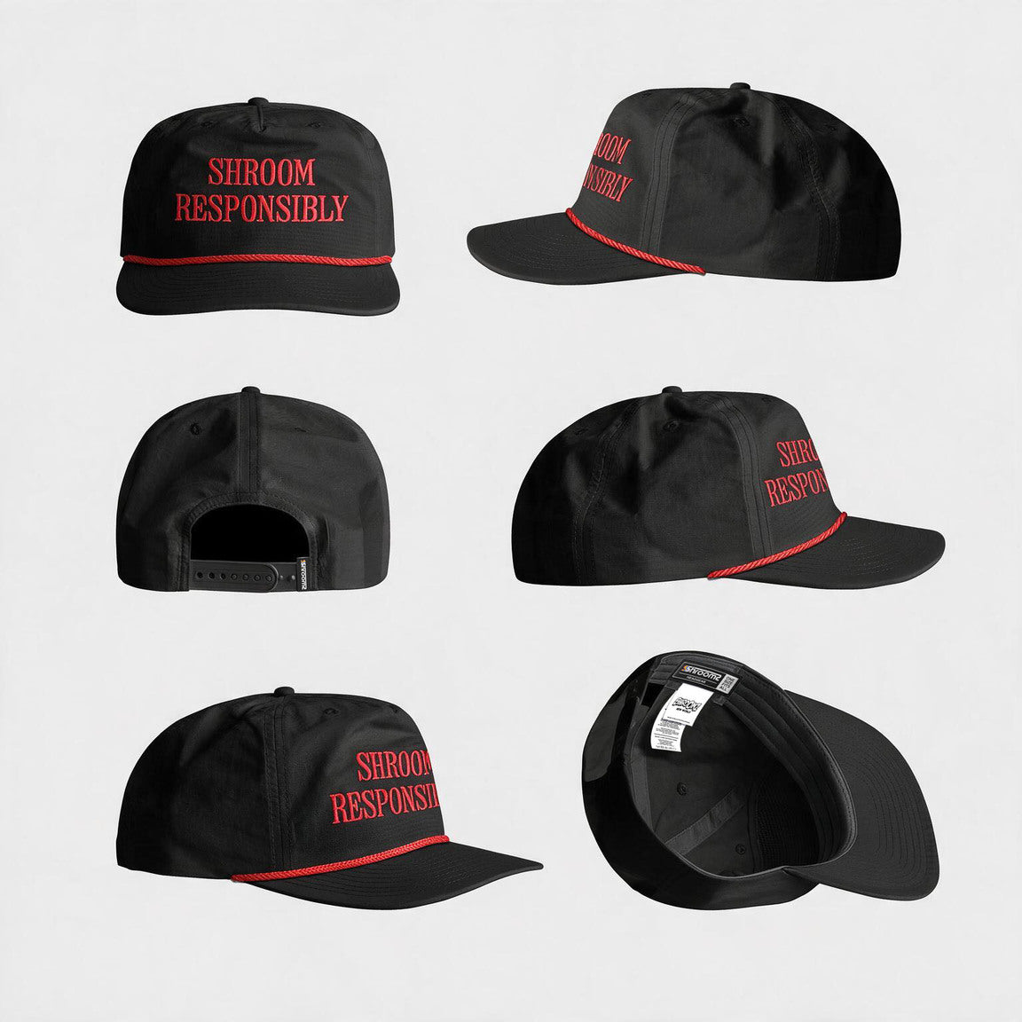 Shroomz Cap Shroom Responsibly design (BLACK)