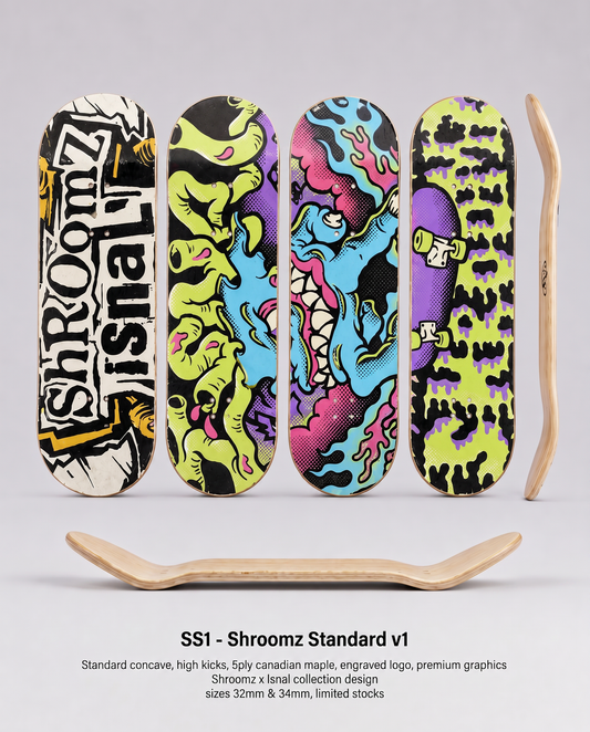 Shroomz x Isnal Fingerboard designs
