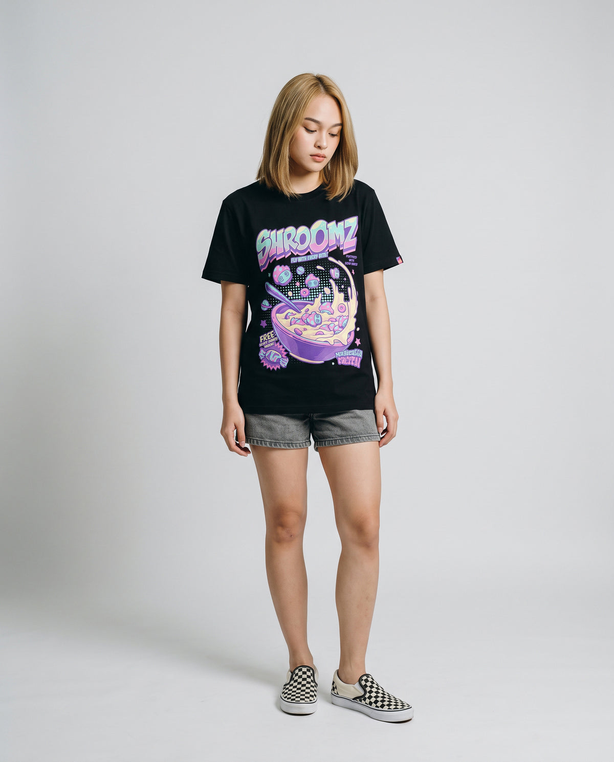 Shroomz Cereal Design Shirt (BLACK)