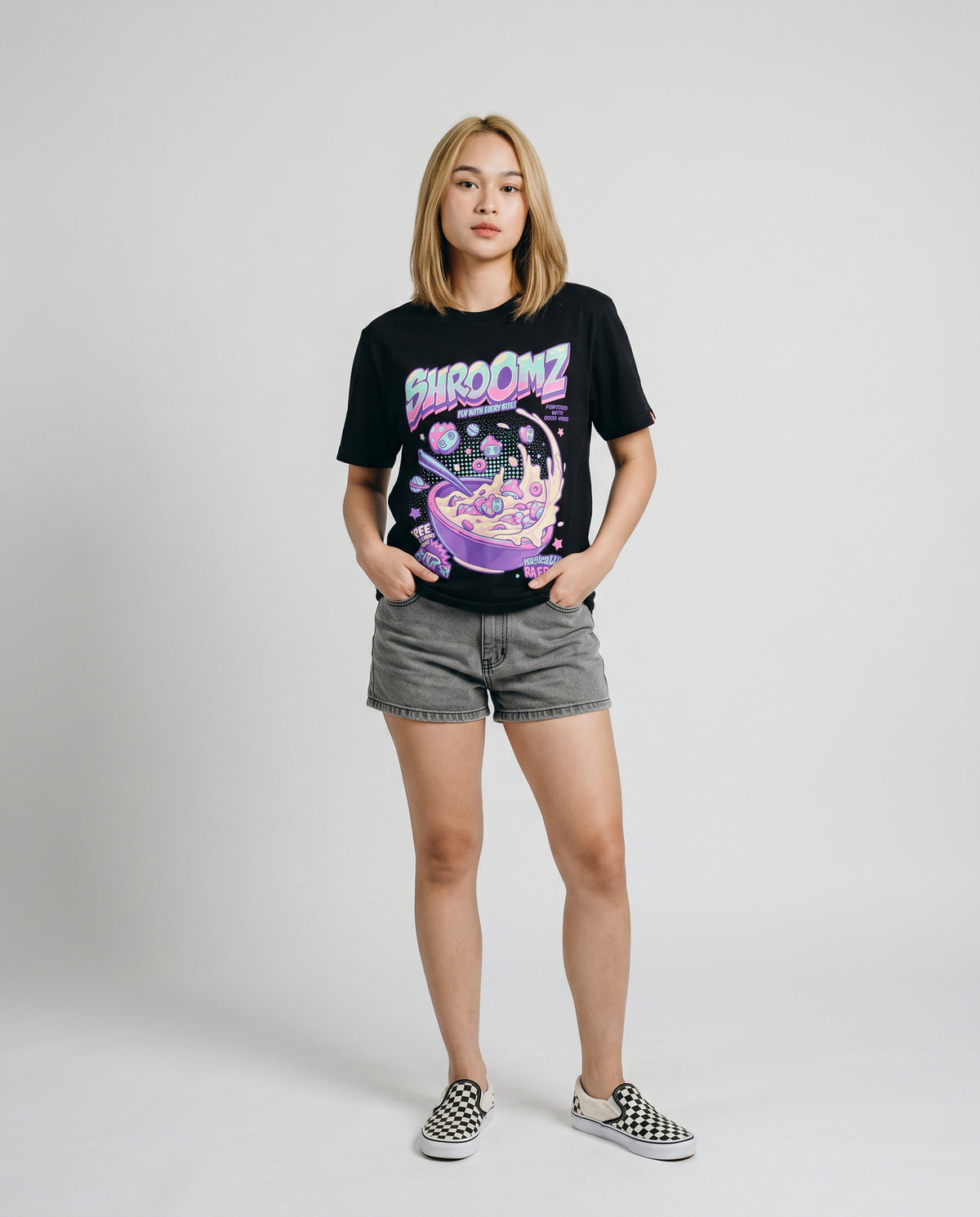 Shroomz Cereal Design Shirt (BLACK)