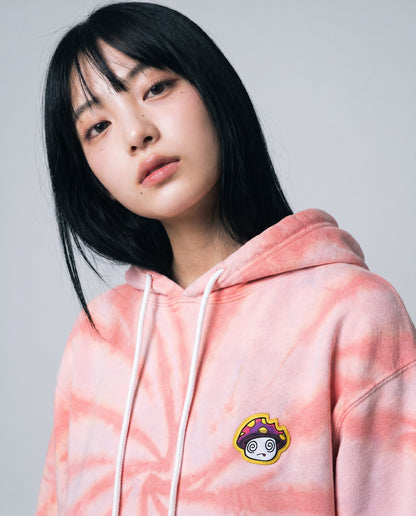 Shroomz Logo Patched Tie dye Hoodie (PINK)