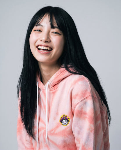 Shroomz Logo Patched Tie dye Hoodie (PINK)
