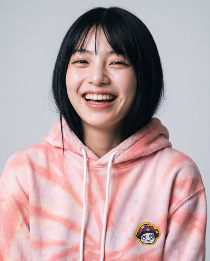 Shroomz Logo Patched Tie dye Hoodie (PINK)