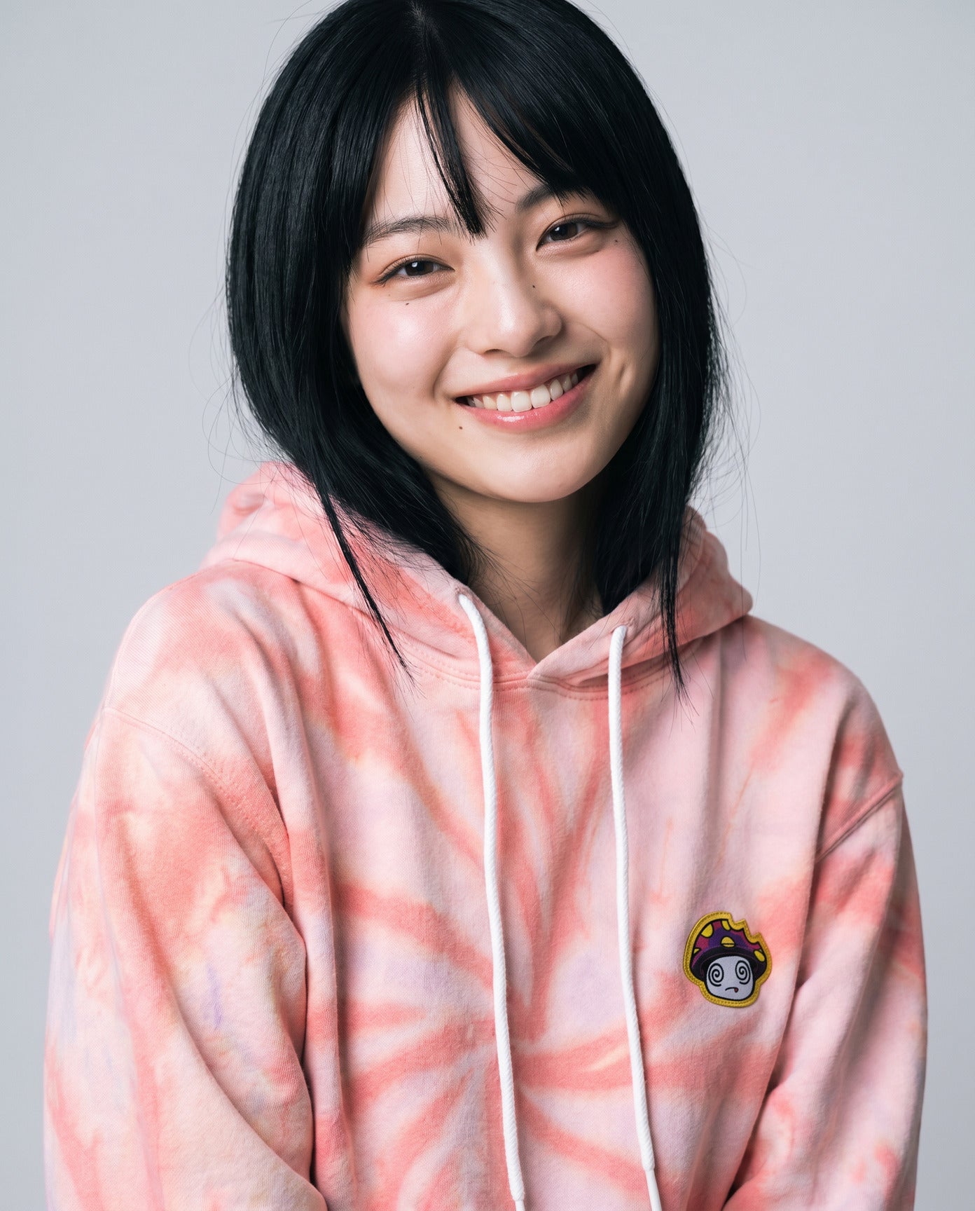Shroomz Logo Patched Tie dye Hoodie (PINK)