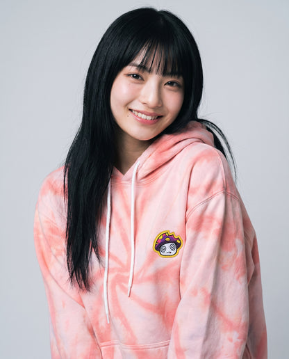 Shroomz Logo Patched Tie dye Hoodie (PINK)