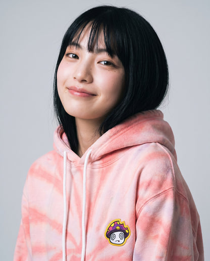 Shroomz Logo Patched Tie dye Hoodie (PINK)