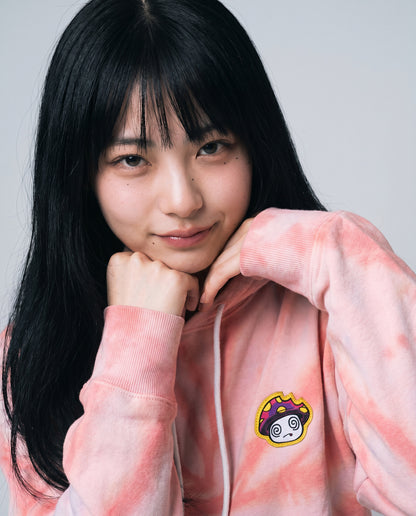 Shroomz Logo Patched Tie dye Hoodie (PINK)