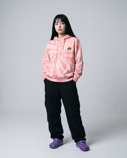 Shroomz Logo Patched Tie dye Hoodie (PINK)