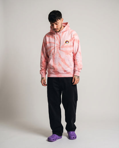 Shroomz Logo Patched Tie dye Hoodie (PINK)